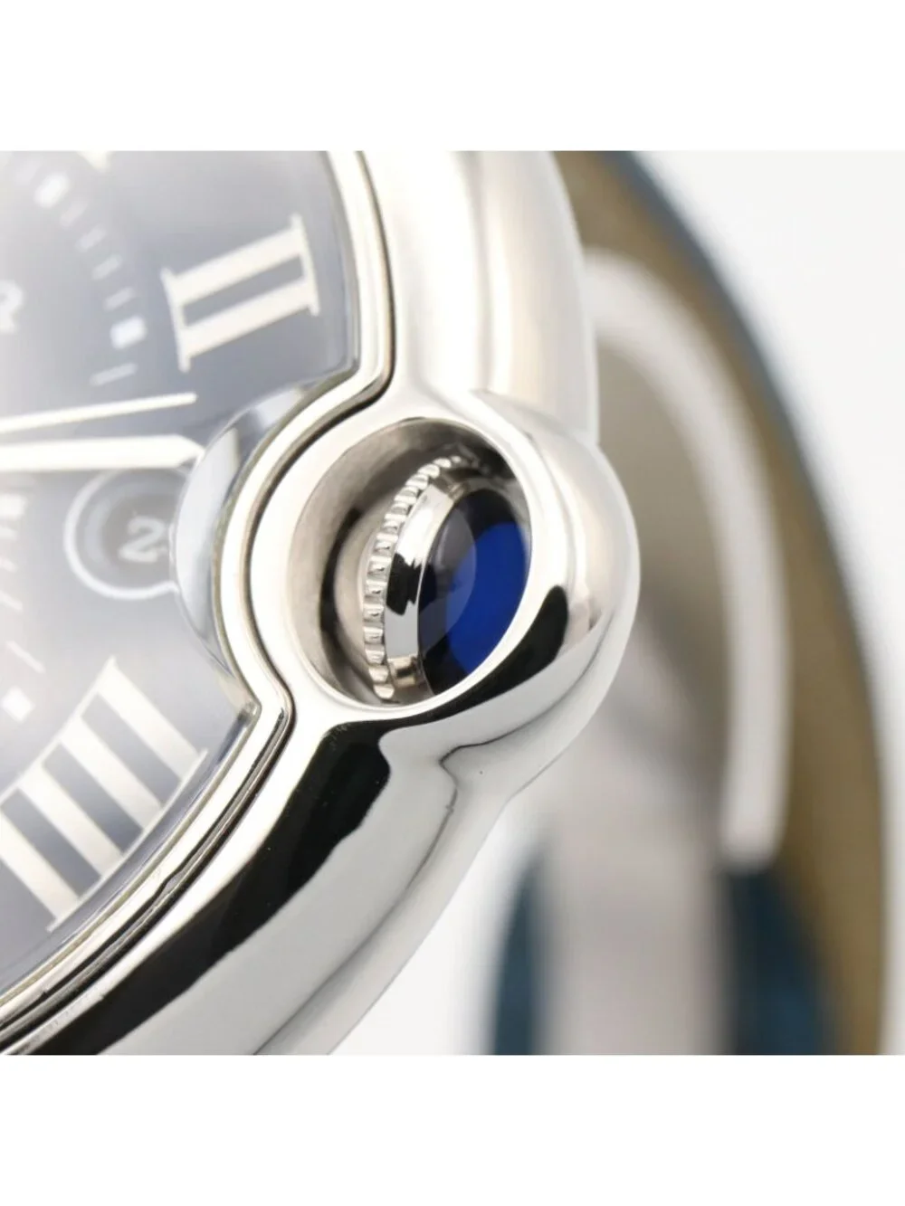 Cartier Watch Baron Blue Stainless Steel